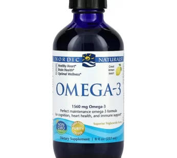 Nordic Naturals, Omega-3, Limón, 1560 mg, 237 ml