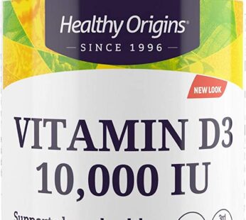 Vitamina D3 10000 iu 360 cápsulas, Healthy origins